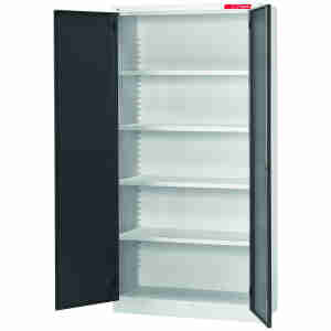 Armadio con ante battenti in lamiera piena, Altezza: 2000mm